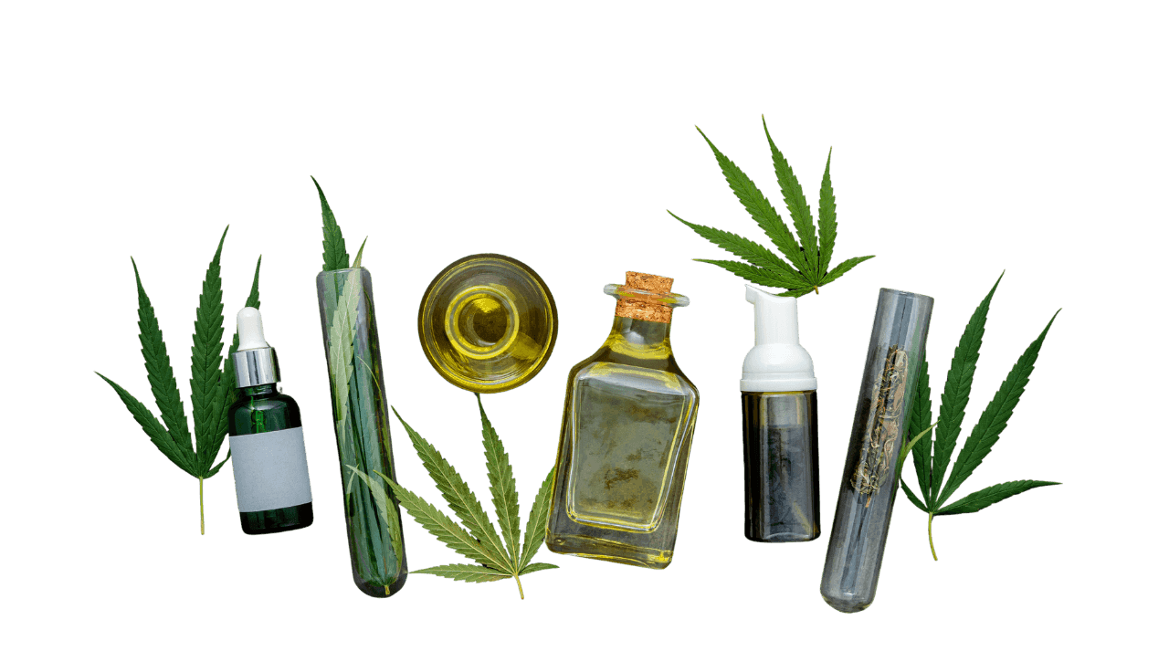 Cannabis Blätter und Extrakte